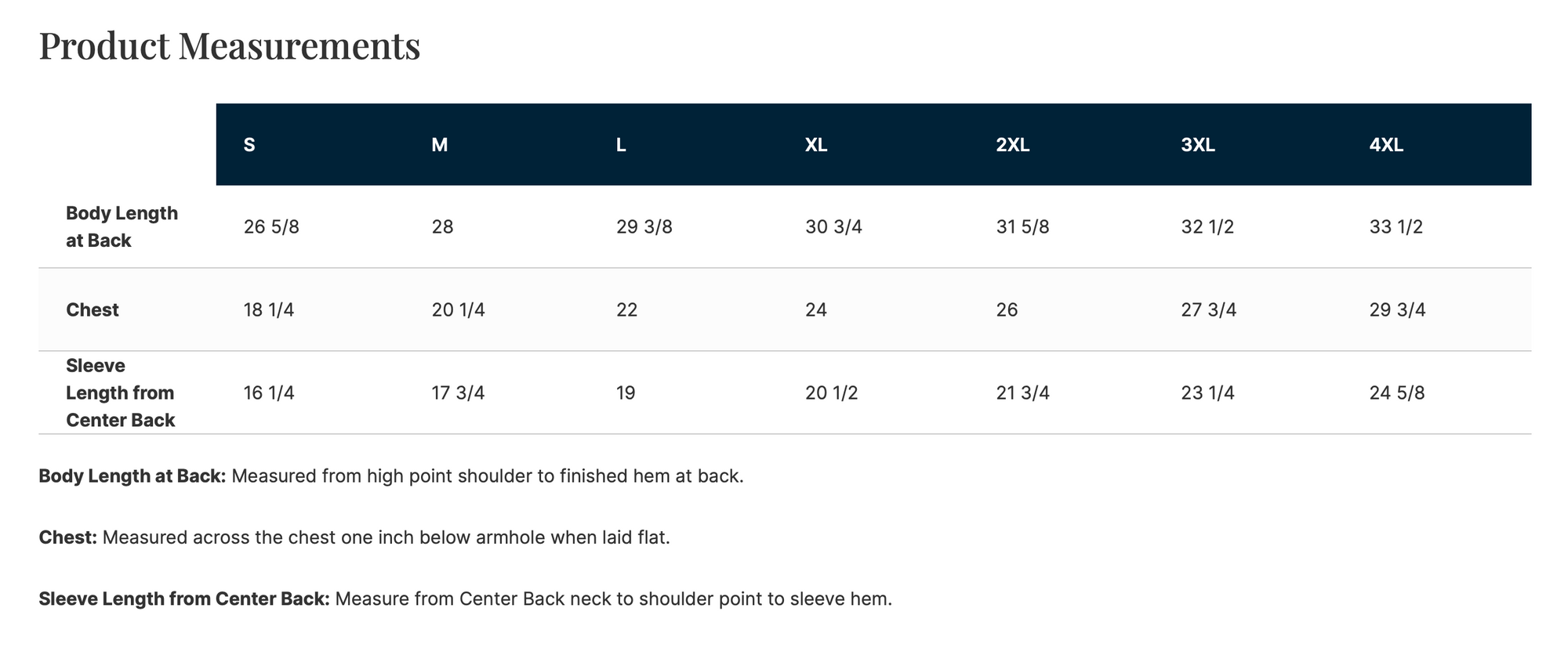 Size Guide