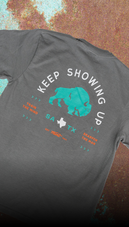 BLUE BUFFALO "KEEP SHOWING UP" T-SHIRT
