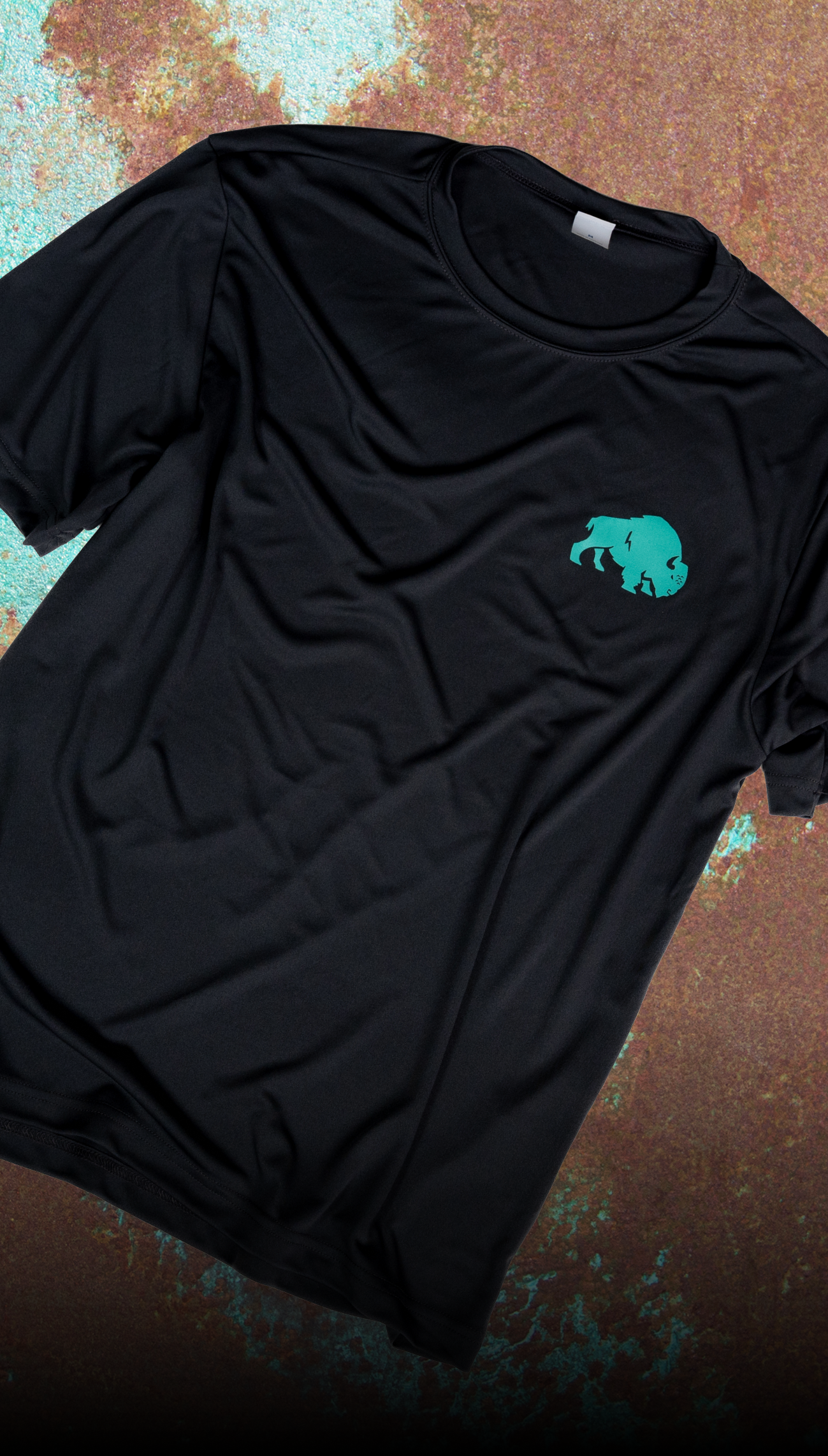 BLUE BUFFALO "KEEP SHOWING UP" T-SHIRT - SPORT TEK