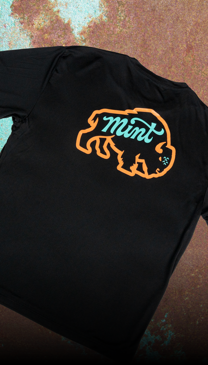 ORANGE BUFFALO "KEEP SHOWING UP" SHIRT SPORT TECH (Iron grey)